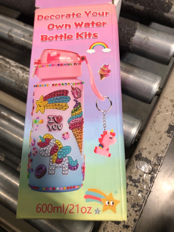 Photo 2 of ***SIMILAR***LICSOR Decorate Your Own Water Bottle Kits for Girls Age 4-6-8-10, Unicorn Water Bottle for Girls, Unicorn Gem Diamond Stickers Crafts, Fun DIY Gifts Toys for 4 5 6 7 8 9 10 Year Old Kids