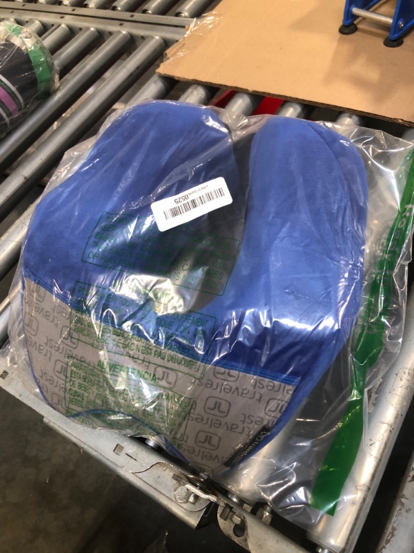 Photo 2 of ***AS IS / NO RETURNS -  FINAL SALE**
 NEST Patented Ultimate Memory Foam Travel Pillow/Neck Pillow - Washable Cover - Voted Best Travel Pillow for 2020 by Wirecutter - Compresses to 1/4 of its Size (2 Year Warranty)(Blue)