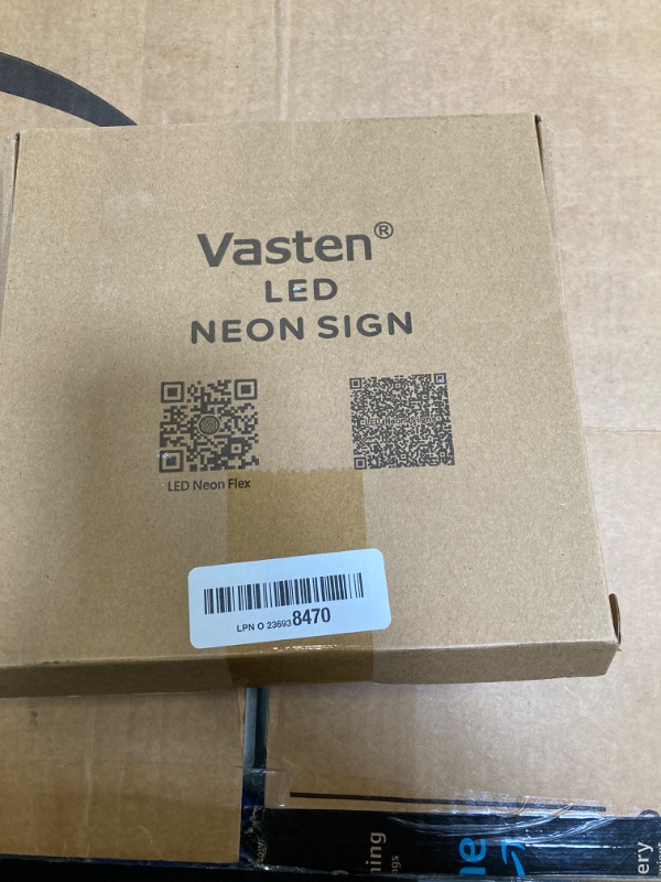 Photo 1 of Vasten Neon LED Strip Light - LED Neon Strip Light 16.4ft/5m 12V DC,Cut Length 0.39''/1cm Silicone LED Neon Flexible Strip Light for Indoor Outdoor DYI Signage Decoration (Power Adapter not Included)