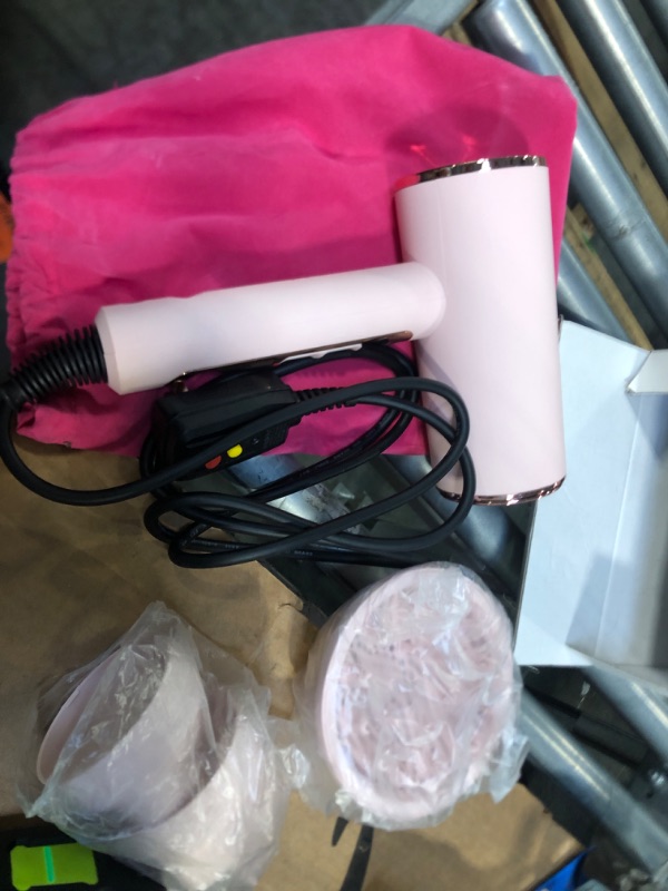 Photo 3 of ***AS IS / NO RETURNS -  FINAL SALE**
FUNTIN Hair Dryer, Blow Dryer with Diffuser Brush for Women 4C Thick Hair Ionic Hair Dryer(Baby Pink)