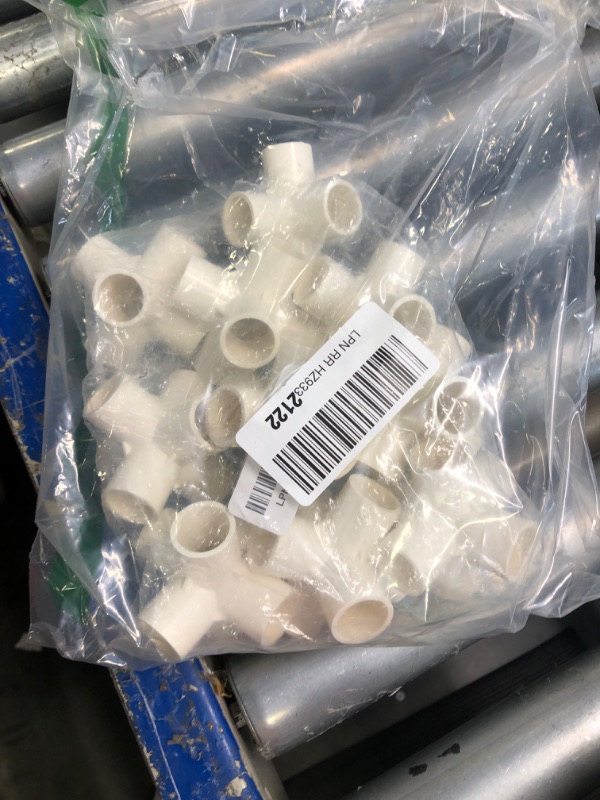 Photo 1 of Zernmiarder 5 Way PVC Pipe Fittings 3/4 Inch, PVC Elbow Corner Side Outlet Tee Fitting, SCH40 Furniture Grade PVC Pipe Connectors - Fits 3/4" PVC Pipes, 4 Pieces