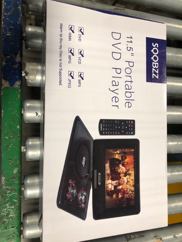 Photo 2 of ****USED*** 11.5" Portable DVD Player with 9.5" Swivel Screen, 5-Hours Rechargeable Battery,Car DVD Player,Support CD/DVD/SD Card/USB,Regions Free,Dual Speakers, Black…