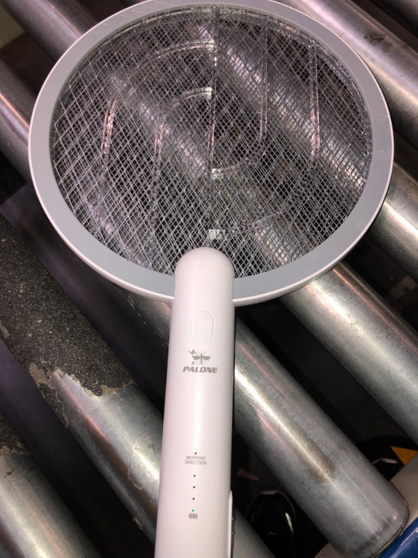 Photo 1 of ***USED***Electric Fly Swatter Racket, Mosiller 2 in 1 Smart Bug Zapper with USB Rechargeable Base, Powerful Mosquitoes Trap Lamp & Fly Killer with 3-Layer Safety Mesh for Home, Bedroom, Kitchen, Patio?1 Pack?