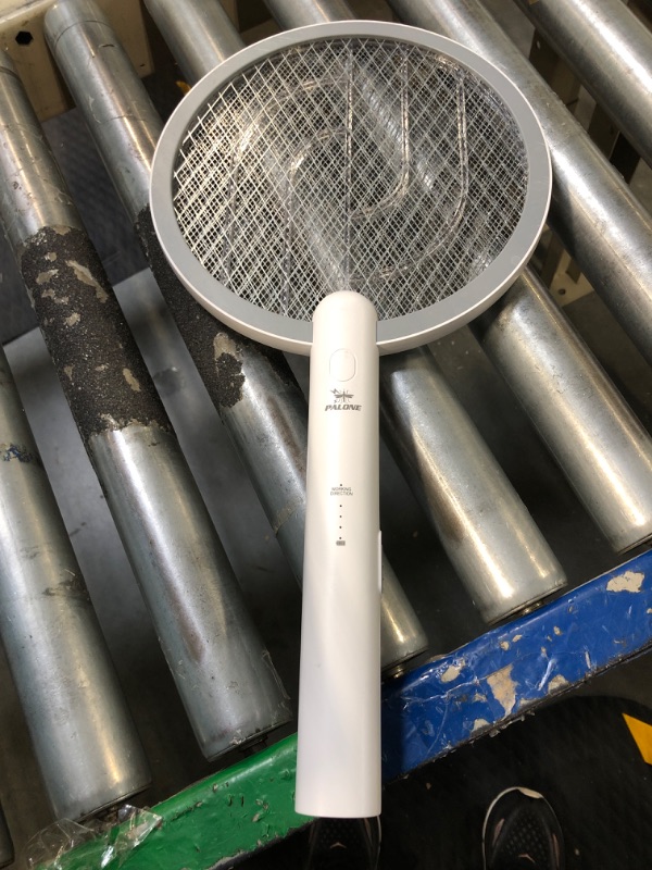 Photo 1 of ***USED***Electric Fly Swatter Racket, Mosiller 2 in 1 Smart Bug Zapper with USB Rechargeable Base, Powerful Mosquitoes Trap Lamp & Fly Killer with 3-Layer Safety Mesh for Home, Bedroom, Kitchen, Patio?1 Pack?