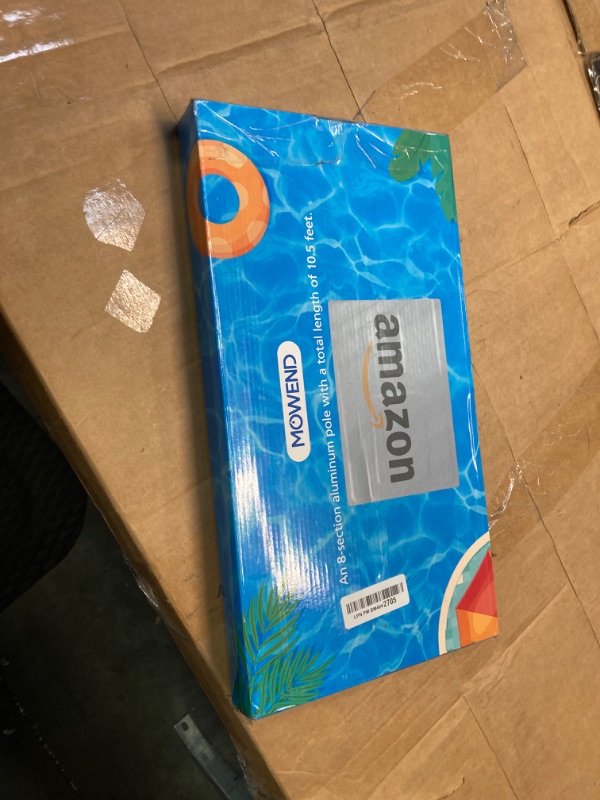 Photo 1 of 10.5 Foot Aluminum Telescopic Swimming Pool Pole - 8 Adjustable Connecting Sections, Expandable Step-Up Length - Attach Connect Skimmer Nets, Rakes, Brushes, Vacuum Heads, Maintenance