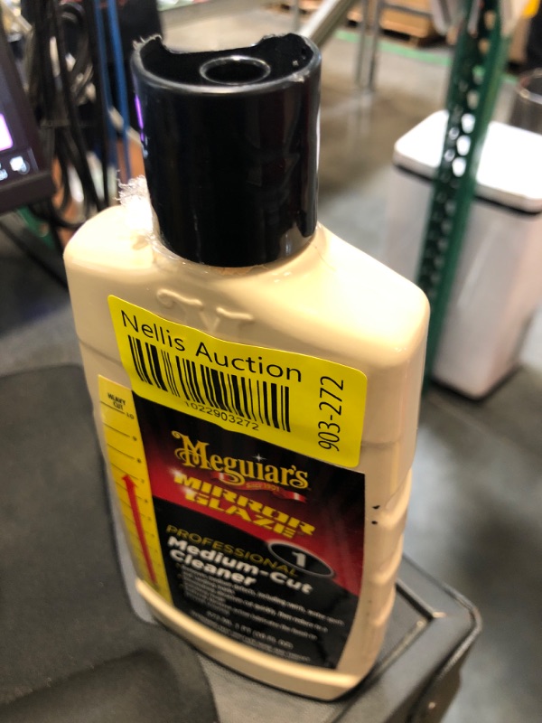 Photo 2 of ***Missing cap***Meguiar's Professional Medium Cut Cleaner M0116 - Pro-Grade Buffing Compound for Medium Paint Defects - Water Spot and Swirl Remover with Buffered Abrasive that Finishes without Scouring, 16 Oz