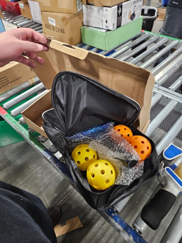 Photo 2 of **USED**
 Mayboom Pickleball Paddles Set of 2 or 4, USAPA Approved Pickleball Set with 4 Pickleball Balls and Pickleball Bag, Fiberglass Pickle Ball Rackets 2 Pack for Beginner Blue&Red