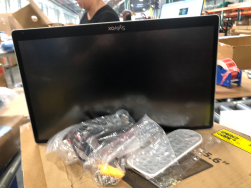 Photo 1 of ***USED***SYLVOX 15.6" Flip-Down TV for Under Cabinet, 12-Volt Small TV with 90-Degree Rotation, Digital Noise Reduction, and Storage Design for Kitchen, Bedroom, RV, and Yacht