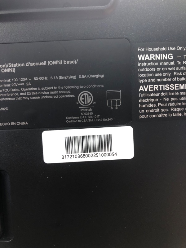 Photo 1 of ECOVACS DEEBOT X1 Omni Robot Vacuum and Mop Combo with Self-Emptying, Auto-Wash, Auto-Refill and Auto-Hot Air Drying, 5000Pa Suction, AIVI 3D Obstacle Avoidance, Built-in YIKO Voice Assistant, Black