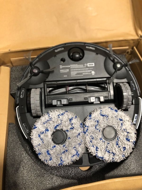 Photo 1 of ECOVACS DEEBOT X1 Omni Robot Vacuum and Mop Combo with Self-Emptying, Auto-Wash, Auto-Refill and Auto-Hot Air Drying, 5000Pa Suction, AIVI 3D Obstacle Avoidance, Built-in YIKO Voice Assistant, Black