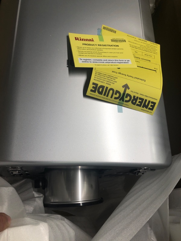 Photo 4 of ***DOES NOT POWER ON*** Rinnai RE160iN Non-Condensing Natural Gas Tankless Water Heater, Up to 6.1 GPM, Indoor Installation, 160,000 BTU