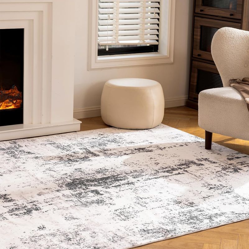 Photo 1 of *** similar to the photo*** Living Room Rug with Anti-Slip Rubber Backing, Ultra Soft Low Pile Rugs Carpet for Dining Room Bedroom Home Office Decor