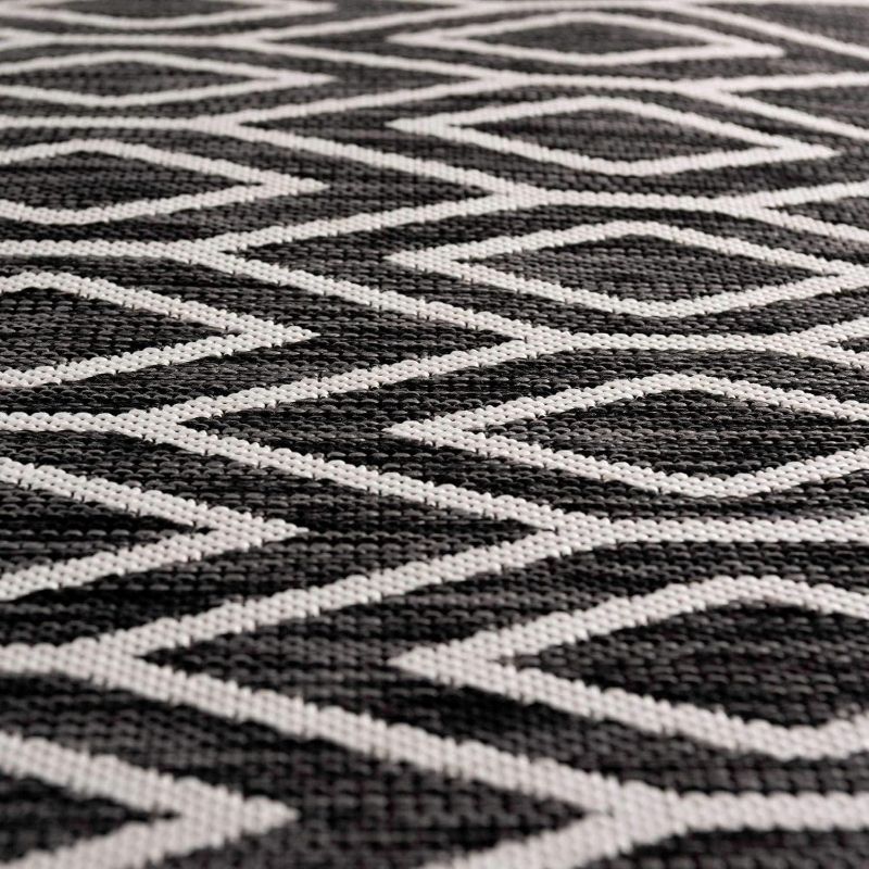 Photo 1 of *** similar to the photo ***carpet black and with Geometric Abstract Boho Area Rugs Large Floor Carpet for Home Office Decor