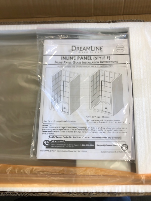 Photo 4 of *** SIMILAR TO THE PHOTO ***
DreamLine Unidoor 23 in. W x 72 in. H Frameless Hinged Shower Door in Chrome, SHDR-20237210F-01