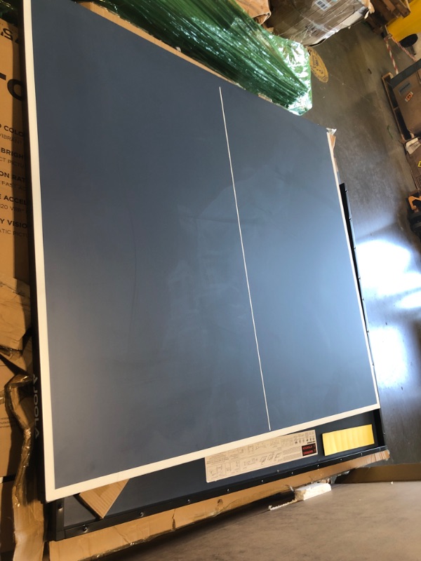 Photo 4 of *** missing a net *** JOOLA Conversion Table Tennis Top with Metal Apron, Foam Backing and Net Set