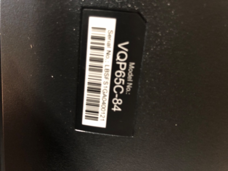 Photo 4 of ****power cable missing ***VIZIO 65-inch Quantum 4K QLED Smart TV with Dolby Vision, 120FPS @ 1080p PC Gaming, WiFi 6, Bluetooth Headphone Capable, Apple AirPlay, Chromecast Built-in (New)- M65Q6-L4