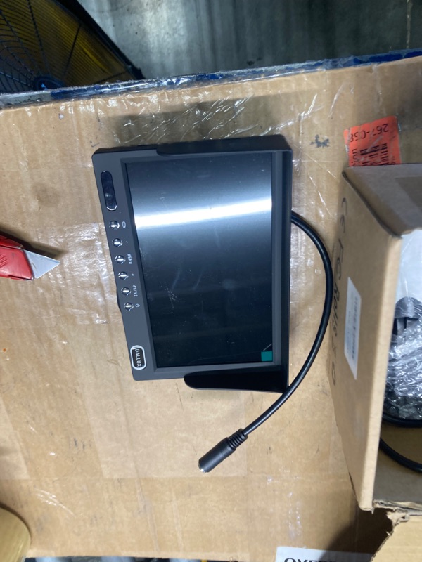 Photo 1 of ***MISSING CORDS***
Truck Backup Camera Monitor kit,Heavyduty Vehicle Waterproof Night Vision Wide Angle Rearview Cab Cam+7 inch Screen+66ft Extension Cable for Bus/Van/Fifth Wheel/Trailer/RV/Camper/Pickup/(12V-24V)
