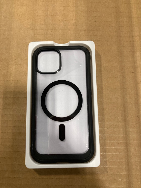 Photo 1 of ***USED***Miracase Glass Series Designed for iPhone 13 Case 6.1 inch, 2023 Upgrade Full-Body Magnetic Clear Bumper Case with Built-in 9H Tempered Glass Screen Protector,Black