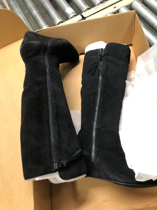 Photo 2 of ***SIMILAE***
Shoe'N Tale Women's Knee High Boots Flat Low Heel Stretchy Round Toe with Side Zipper(8.5,Black)