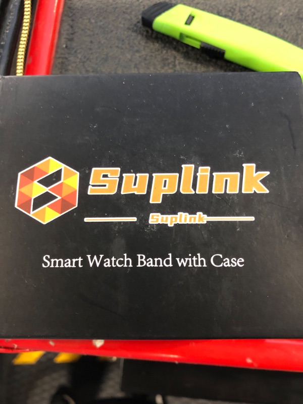 Photo 2 of ***USED***SUPLINK Stainless Steel Case and Band Compatible with Samsung Galaxy Watch 6 Band 44mm/Galaxy Watch 5 Band 44mm/Galaxy Watch 4 Band 44mm,Solid Rugged Galaxy Watch 6 5 4 Case Strap for Men,Black