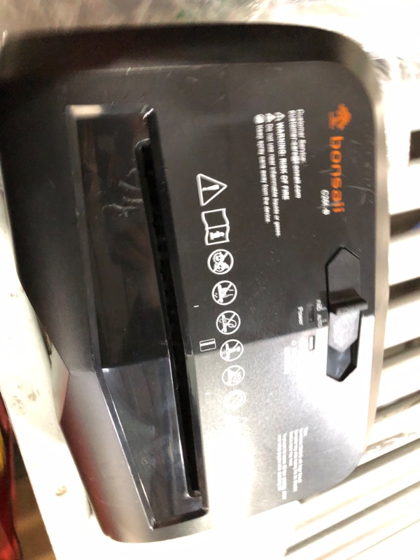 Photo 1 of Bonsaii 12-Sheet Micro Cut Shredders for Home Office, 60 Minute P-4 Security Level Paper Shredder 4.2 Gal Pullout Bin 