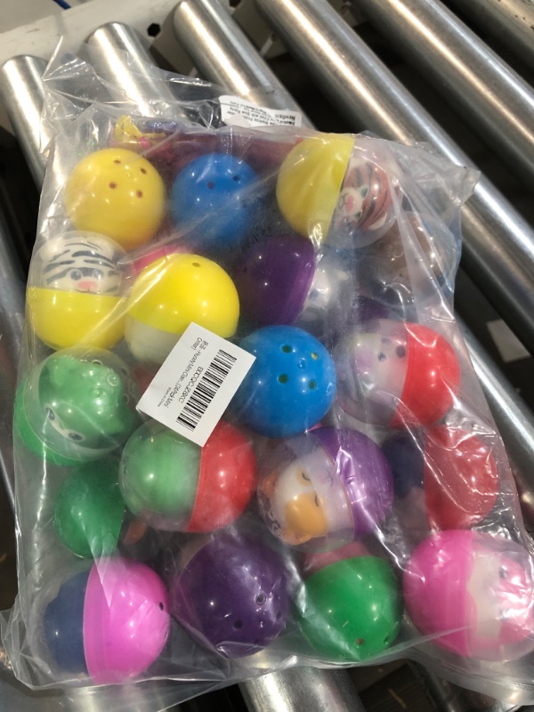 Photo 3 of 24 Pack Easter Basket Stuffers for Kids, Prefilled Easter Eggs with Toys, Mini Claw Machine Prizes- Party Toy Filled 