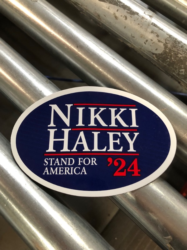 Photo 2 of (3-Pack) Nikki Haley 2024 Magnet, United States President, Haley 2024, 6" x 4" Magnetic Bumper Sticker