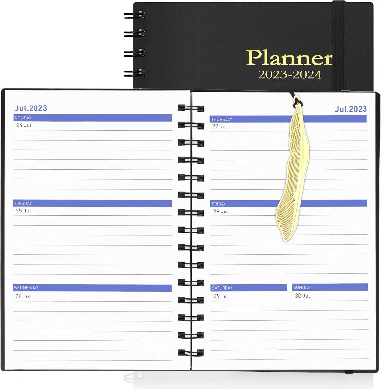 Photo 1 of Daily Planner 2023-2024, Weekly Monthly Planner 2023-2024 from Jul 2023-Dec 2024, 18 Month5.6" x 8.2", A5 Size, Black