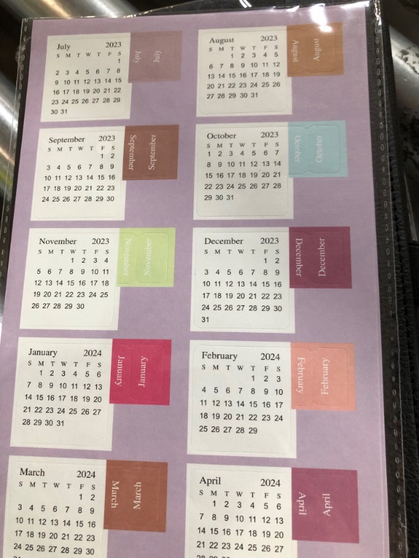 Photo 2 of Daily Planner 2023-2024, Weekly Monthly Planner 2023-2024 from Jul 2023-Dec 2024, 18 Month5.6" x 8.2", A5 Size, Black