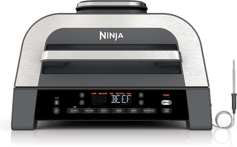 Photo 1 of **PARTS ONLY**
Ninja DG551 Foodi Smart XL 6-in-1 Indoor Grill with Air Fry, Roast, Bake, Broil, & Dehydrate, Foodi Smart Thermometer