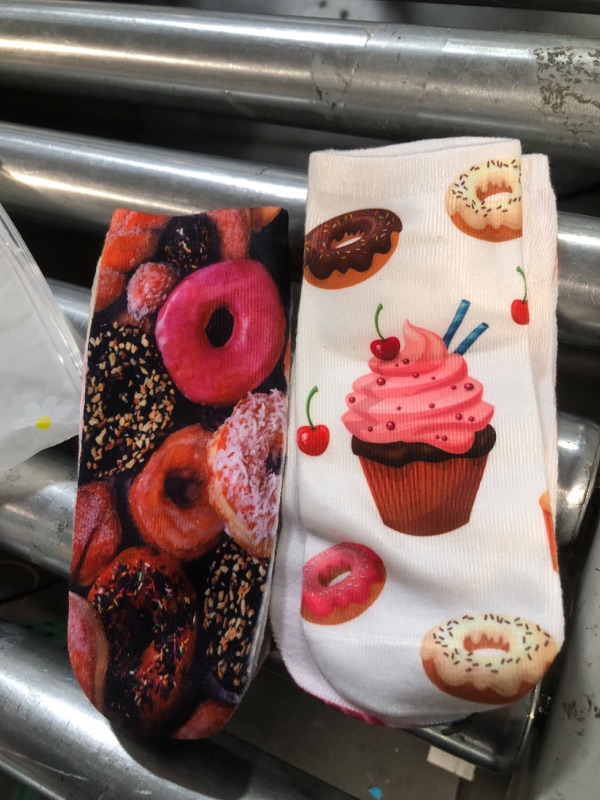 Photo 3 of Stock photo for reference
Kabovi Novelty Socks for Girls Kids 3D Ankle Socks 6 Pack Fancy Doughnuts Socks Size 6-9 Multicolor 2 Pack