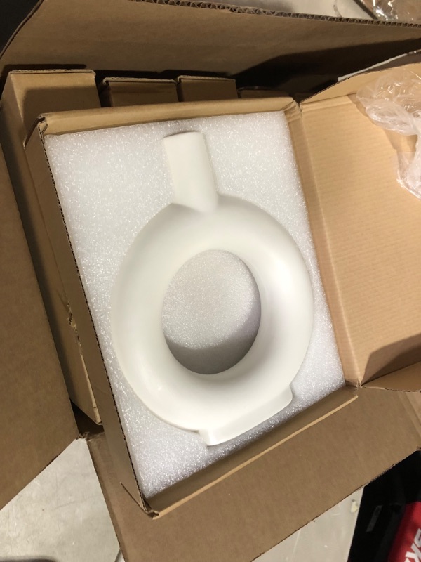 Photo 1 of (Bundle of 3) 
White Minimalism Ceramic Vase, Modern Nordic, 9" x 7.5"