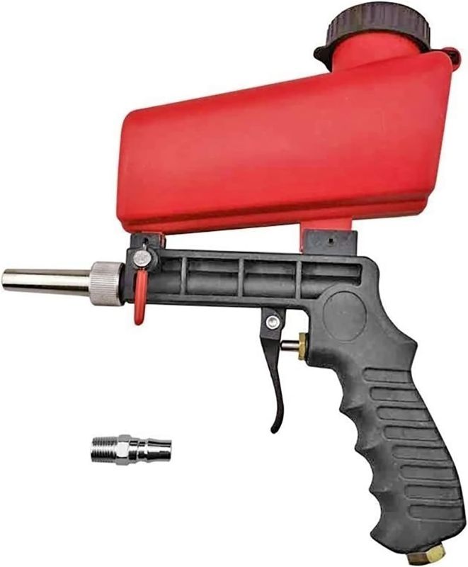 Photo 1 of (JUST THE BASE)90psi Portable Gravity Sandblasting Gun Aluminium Pneumatic Sandblaster Spray Gun Blaster Gun Kit Sand Removal Blasting Power Machine