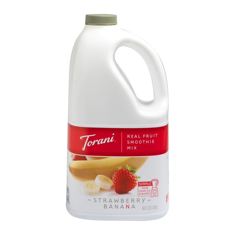 Photo 1 of ***NON-REFUNDABLE- BEST BY 3-14-24***Torani Real Fruit Smoothie Mix STRAWBERRY-BANANA 64oz (1 Pack)