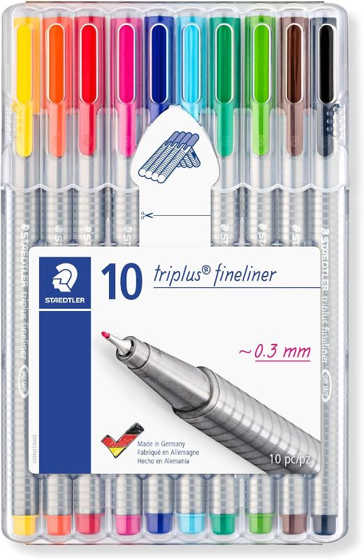 Photo 1 of Staedtler Triplus Fineliner - Porous Point Pens Single Colour Red box of 10