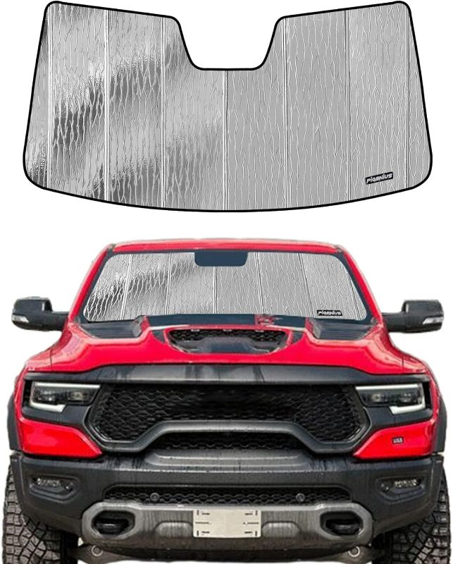 Photo 1 of (READ FULL POST) Pigenius Windshield Sun Shade Windshield Sun Shade for 2019-2024 Dodge Ram 1500 with 10 inch Wide Sensor - AstraGuard
