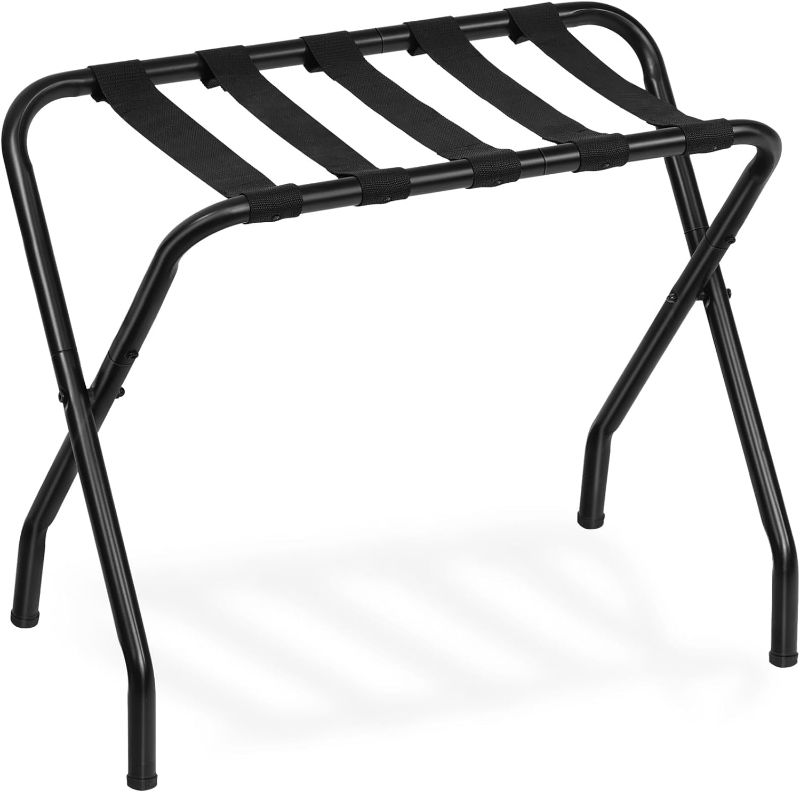 Photo 1 of **READA NOTES**ZenFang Luggage Rack,Luggage Rack for Guest Room,Suitcase Stands, Foldable Steel Frame, for Hotel, Bedroom,Holds up to 120 lb, Black. SET OF 1