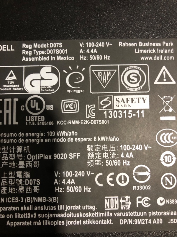 Photo 4 of (important * see clerk notes)  Dell OptiPlex 9020-SFF, Intel Core i5-4570 3.2GHZ, 16GB RAM, 512GB SSD Solid State, DVDRW, Windows 10 Pro 64bit (Renewed) Core i5 up to 3.6G