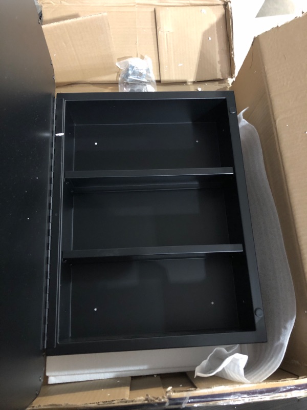 Photo 3 of (READ FULL POST) Keonjinn 20x26 Inch Black Recessed Medicine Cabinets 