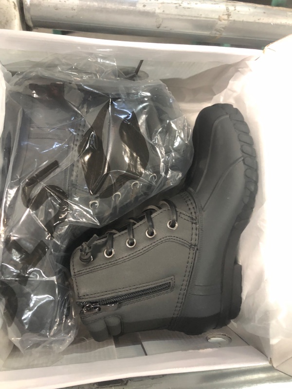 Photo 2 of STQ Boy Duck Boots Kids Waterproof Snow Boots Insulated Winter Boots (Little/Big Kid) Little Kid (4-8 Years) 1 Little Kid All Black