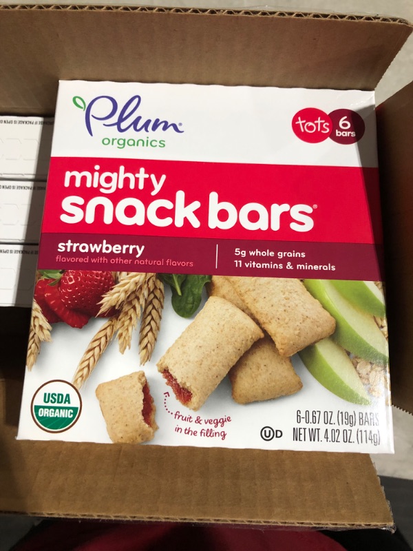 Photo 2 of ***EXPIRES 04-24-2024***
Plum Organics Mighty 4 Bars - Strawberry with Spinach Baby Food Bundle of 8, 6 per Box, 48 Total