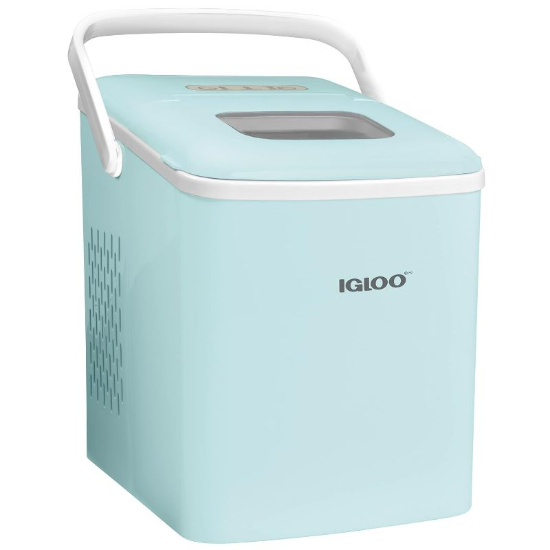 Photo 1 of (READ FULL POST) Igloo Automatic Self-Cleaning Portable Electric Countertop Ice Maker Machine With Handle, 26 Pounds in 24 Hours, 9 Ice Cubes Ready in 7 minutes, With Ice Scoop and Basket
