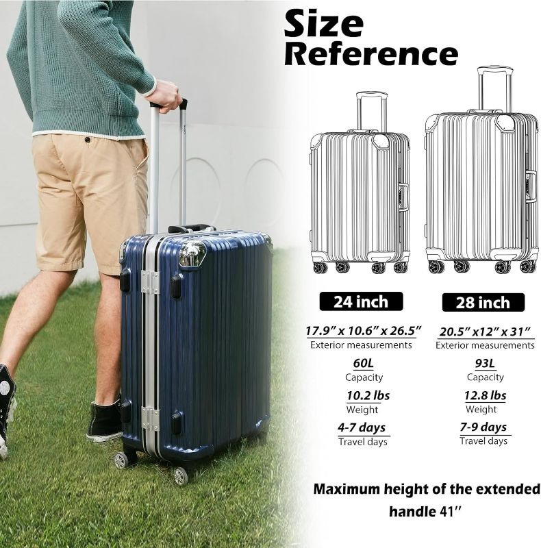 Photo 4 of (READ FULL POST) Coolife Luggage Aluminium Frame Suitcase