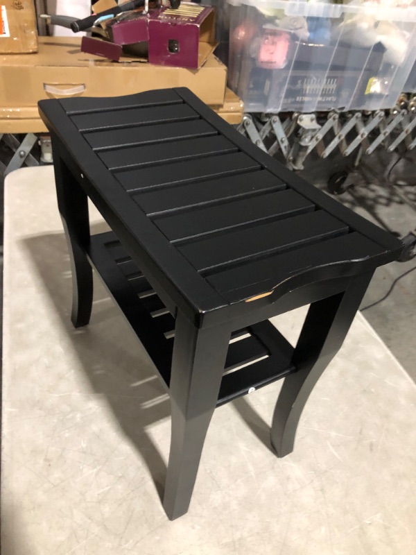 Photo 1 of ***DAMAGED - CHIPPED - SEE PICTURES - NO PACKAGING***
Bamboo Shower Bench & Stool Waterproof - Wood (Black)