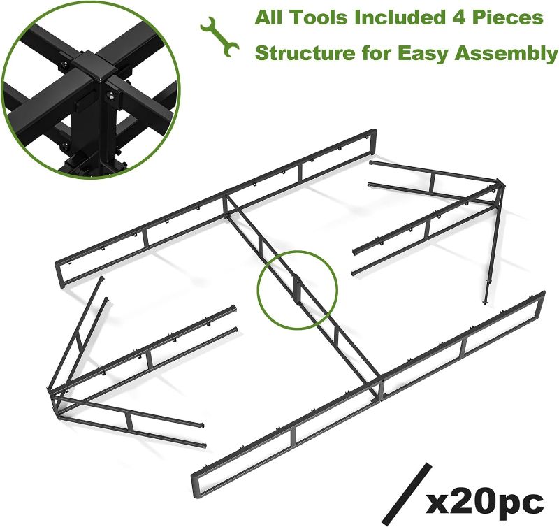 Photo 3 of (READ FULL POST) Queen Box Spring and Cover Set, 5 Inch Low Profile Heavy Duty Metal Structure, Easy Clean Bed Skirt, Non-Slip, Noise Free, Easy Assembly
