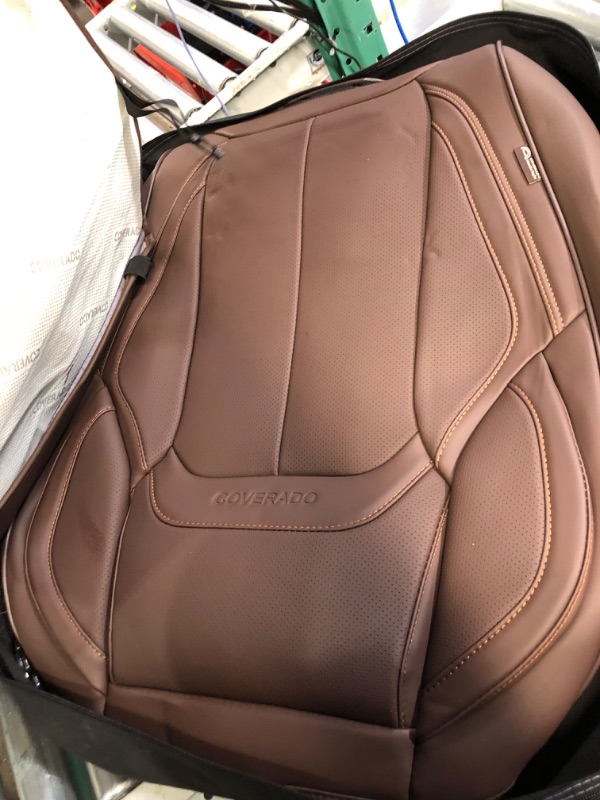 Photo 3 of Coverado Front Seat Covers 2 Pieces, Waterproof Leather Auto Seat Protectors,