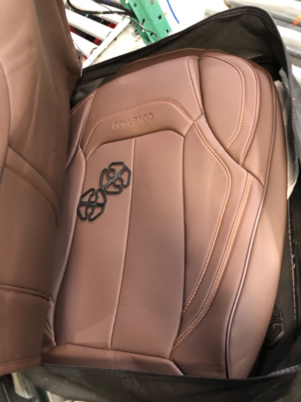 Photo 2 of Coverado Front Seat Covers 2 Pieces, Waterproof Leather Auto Seat Protectors,