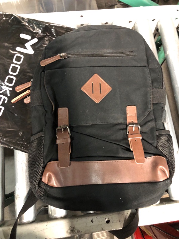 Photo 3 of Modoker Vintage Backpack for Men Women, Canvas Bookpack 