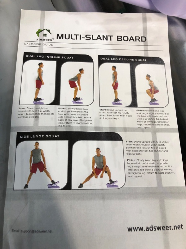 Photo 4 of ADSWEER Slant Board for Calf Stretching, Adjustable Incline Squats Board 