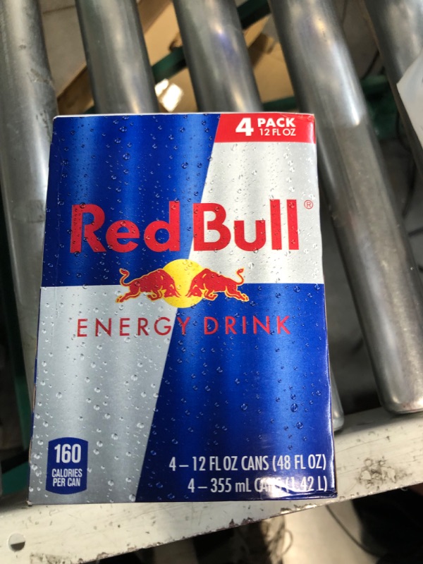 Photo 1 of Red Bull Energy Drink, 12 Fl Oz Cans, (Pack of 4) 12 oz. can 12 oz., 4pk